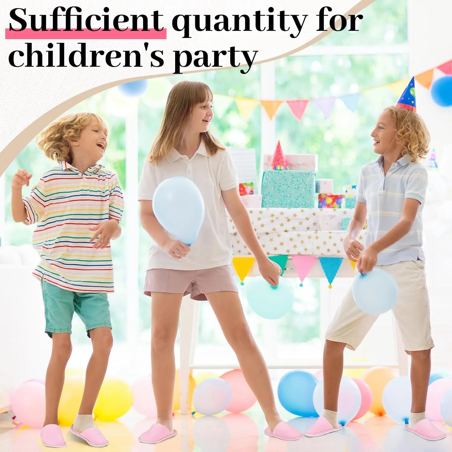 24 Pairs Kids Disposable Slippers Non Slip Closed Kids Spa Slippers Comfortable Home Slippers Disposable Spa Indoor Outdoor Slipper for 4-12 Years Old Boys Girls Party Hotel Travel(Pink,S)