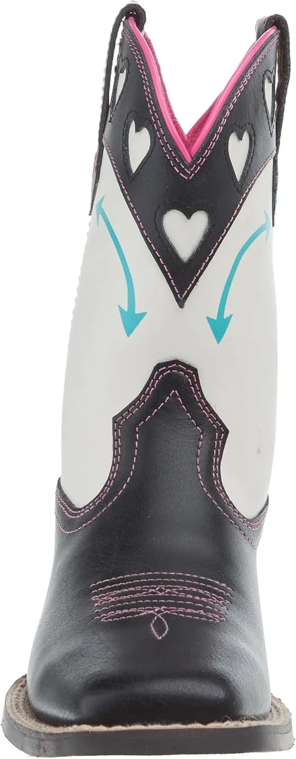 ARIAT Youth Round Up Hearts Madison Avenue and Classic White Shaft Cowgirl Boot