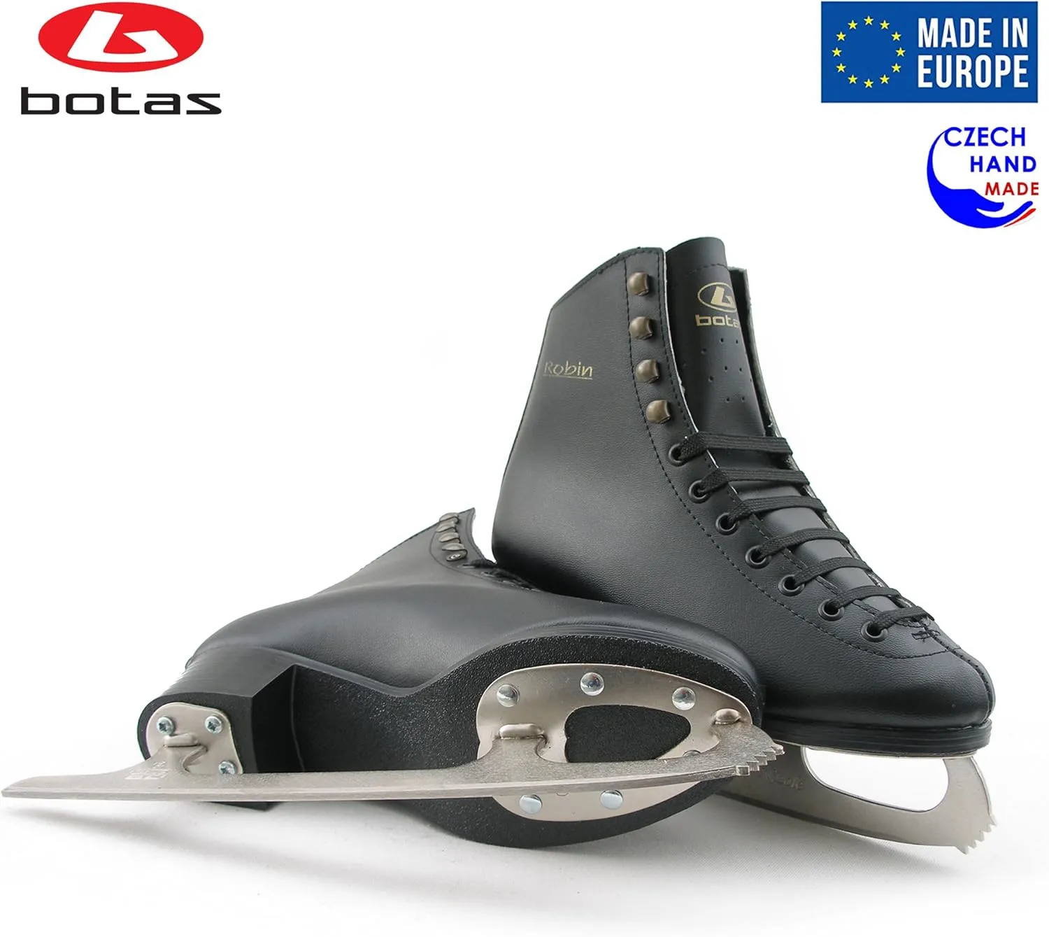 Botas - Model: Robin/Made in Europe (Czech Republic) / Figure Ice Skates for Men, Boys/Color: Black