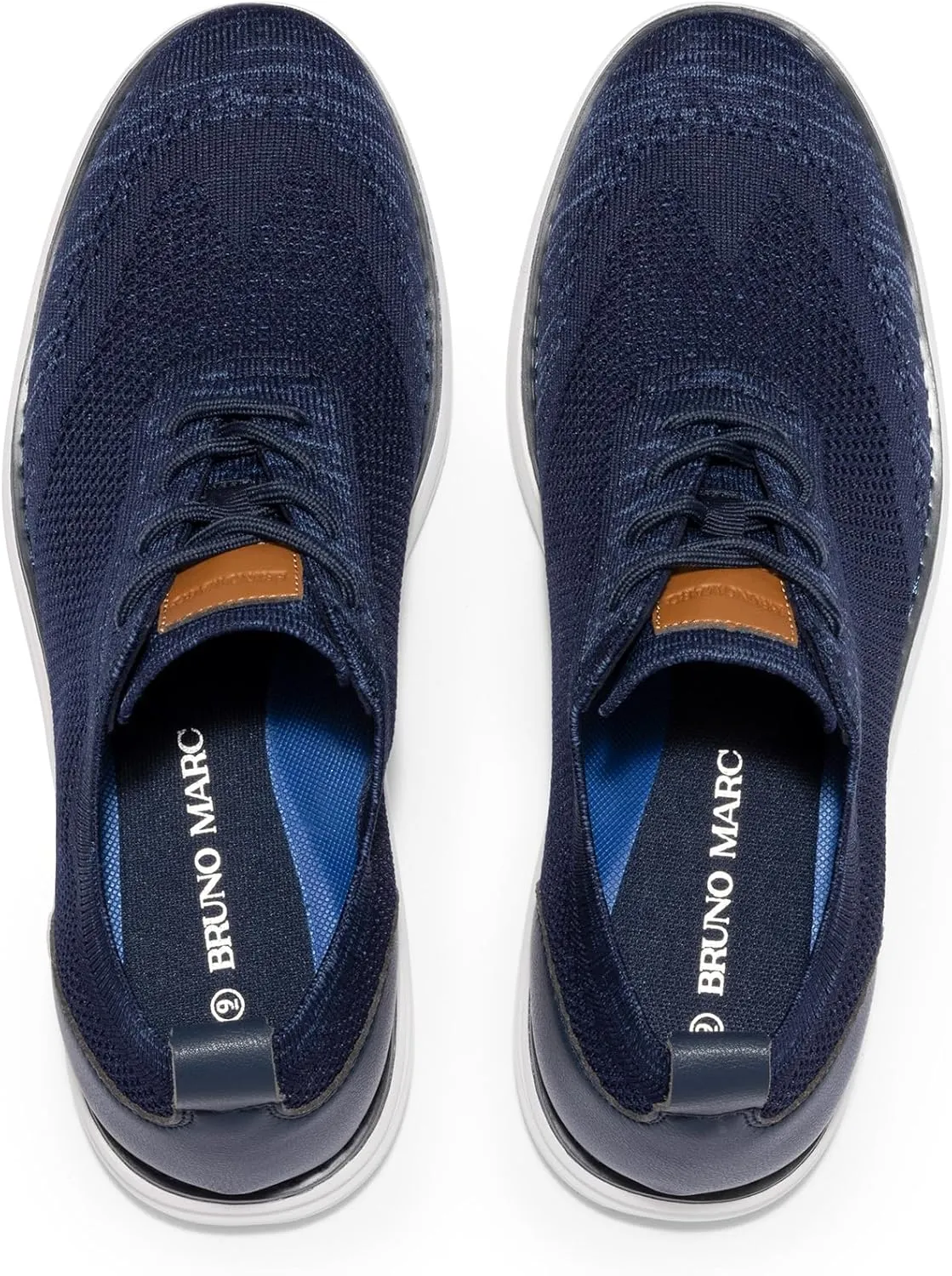 Bruno Marc Men's KnitFlex Breeze Mesh Sneakers Oxfords Lace-Up Lightweight Casual Walking Shoes