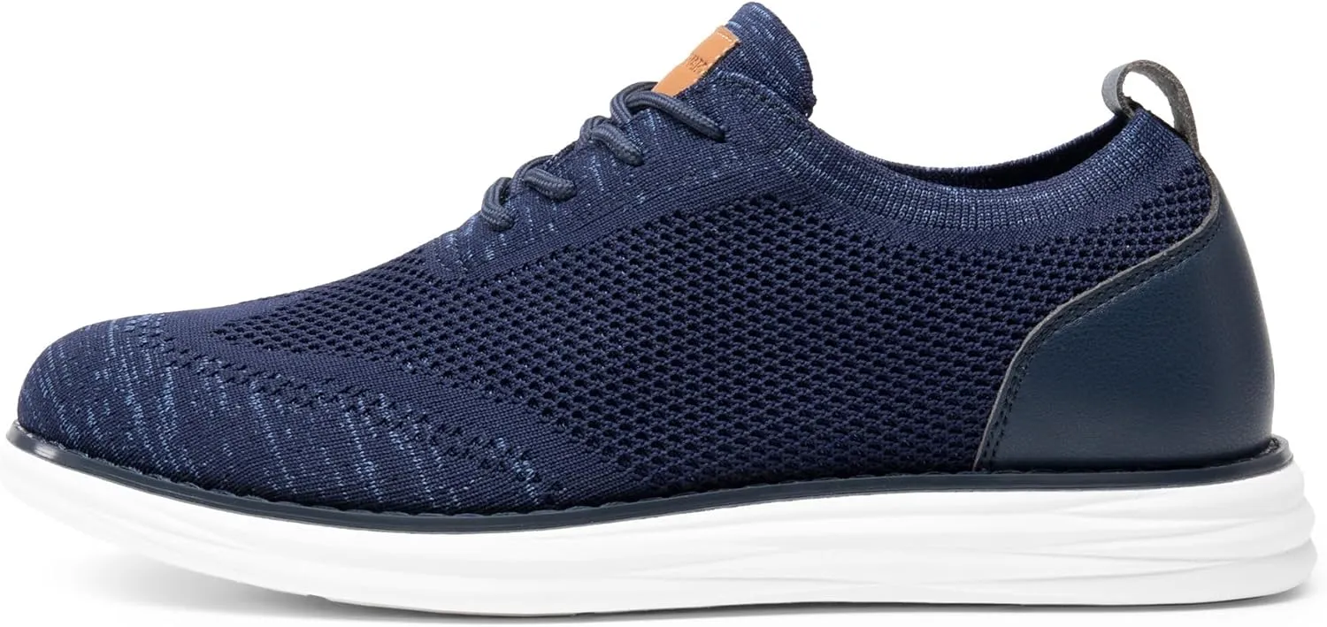 Bruno Marc Men's KnitFlex Breeze Mesh Sneakers Oxfords Lace-Up Lightweight Casual Walking Shoes