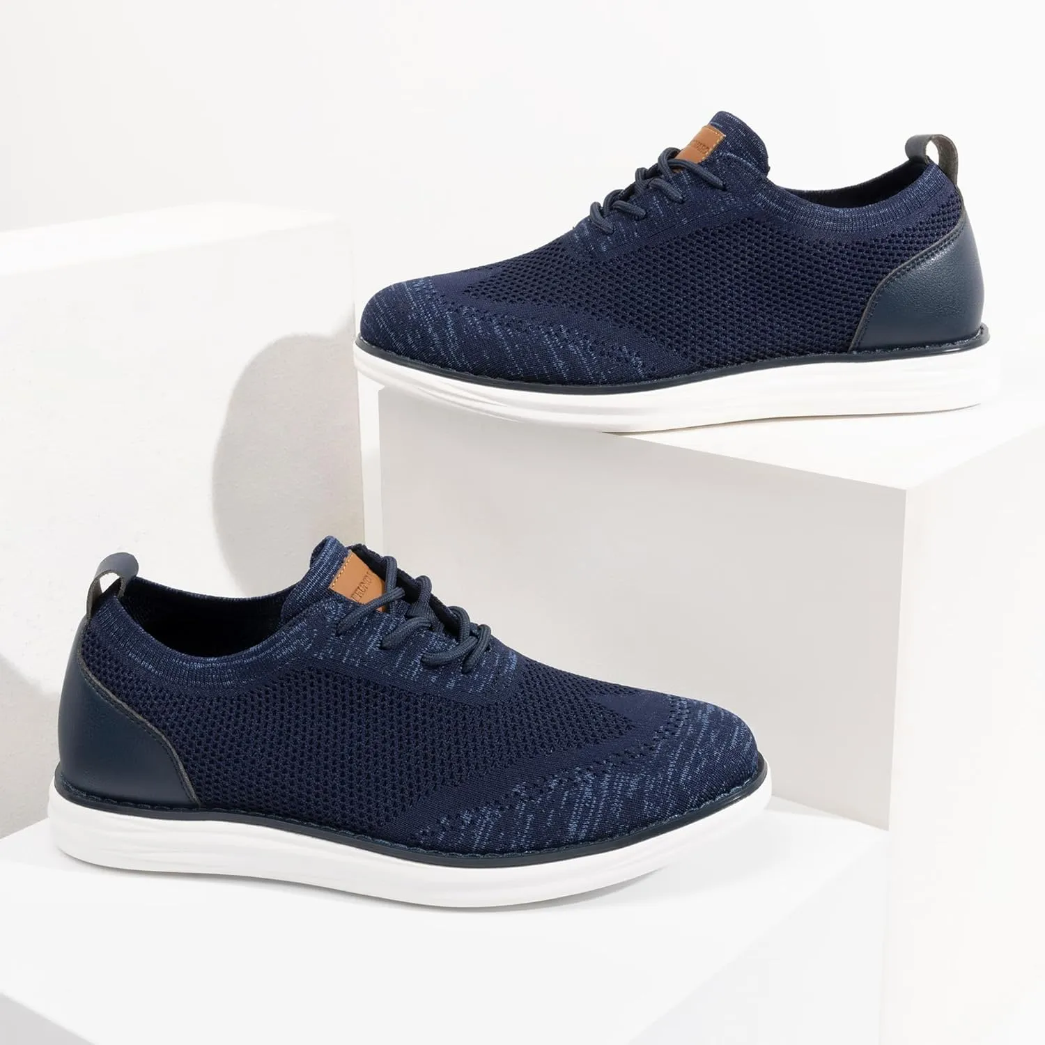 Bruno Marc Men's KnitFlex Breeze Mesh Sneakers Oxfords Lace-Up Lightweight Casual Walking Shoes
