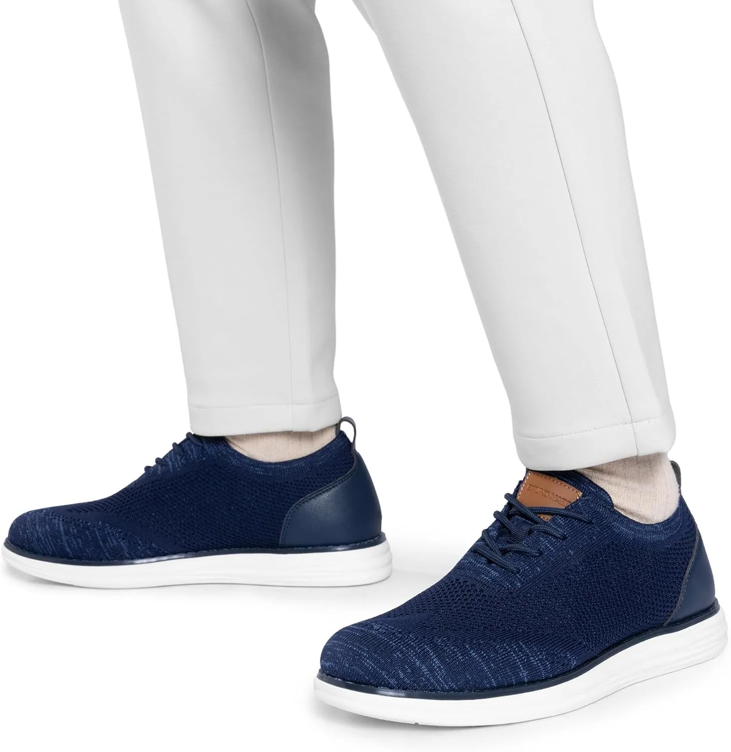 Bruno Marc Men's KnitFlex Breeze Mesh Sneakers Oxfords Lace-Up Lightweight Casual Walking Shoes
