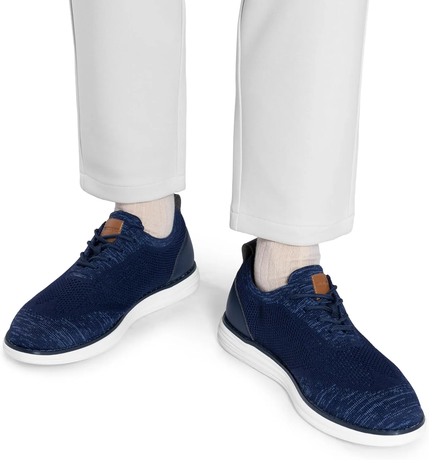 Bruno Marc Men's KnitFlex Breeze Mesh Sneakers Oxfords Lace-Up Lightweight Casual Walking Shoes