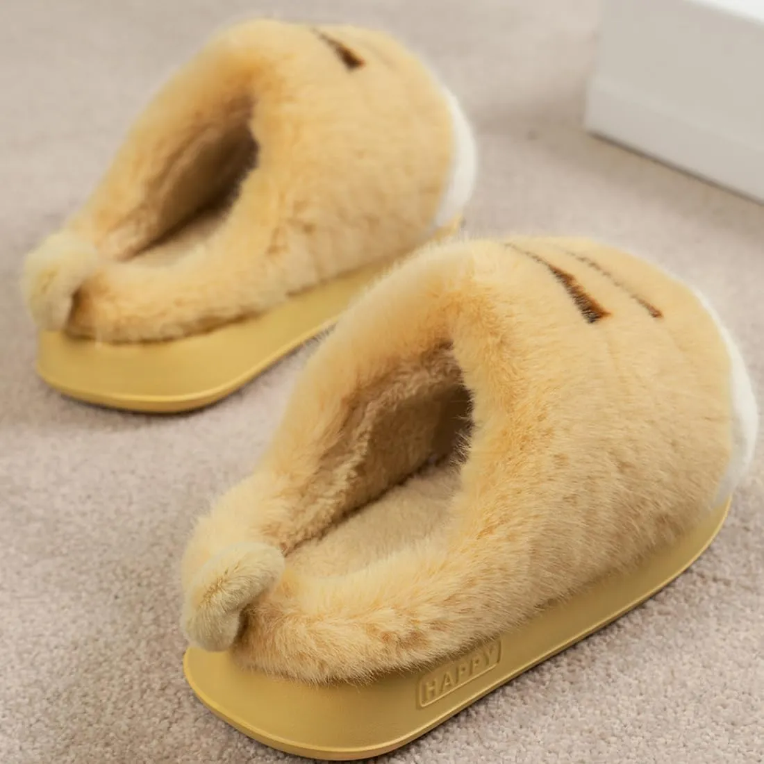 Cat Paw Slippers for Women, 3D Cat Paw Cartoon Warm Cozy Fuzzy Bedroom House Slippers