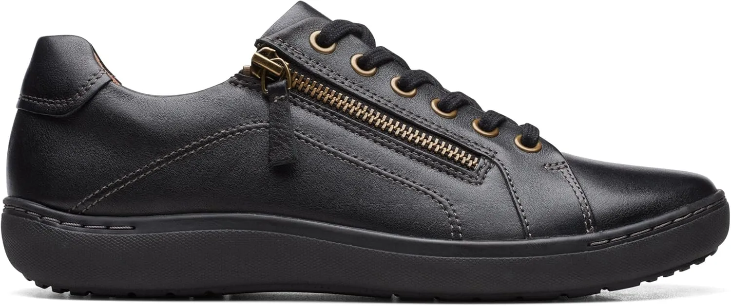 Clarks Women's Nalle Lace Trainers, black, 8 Women