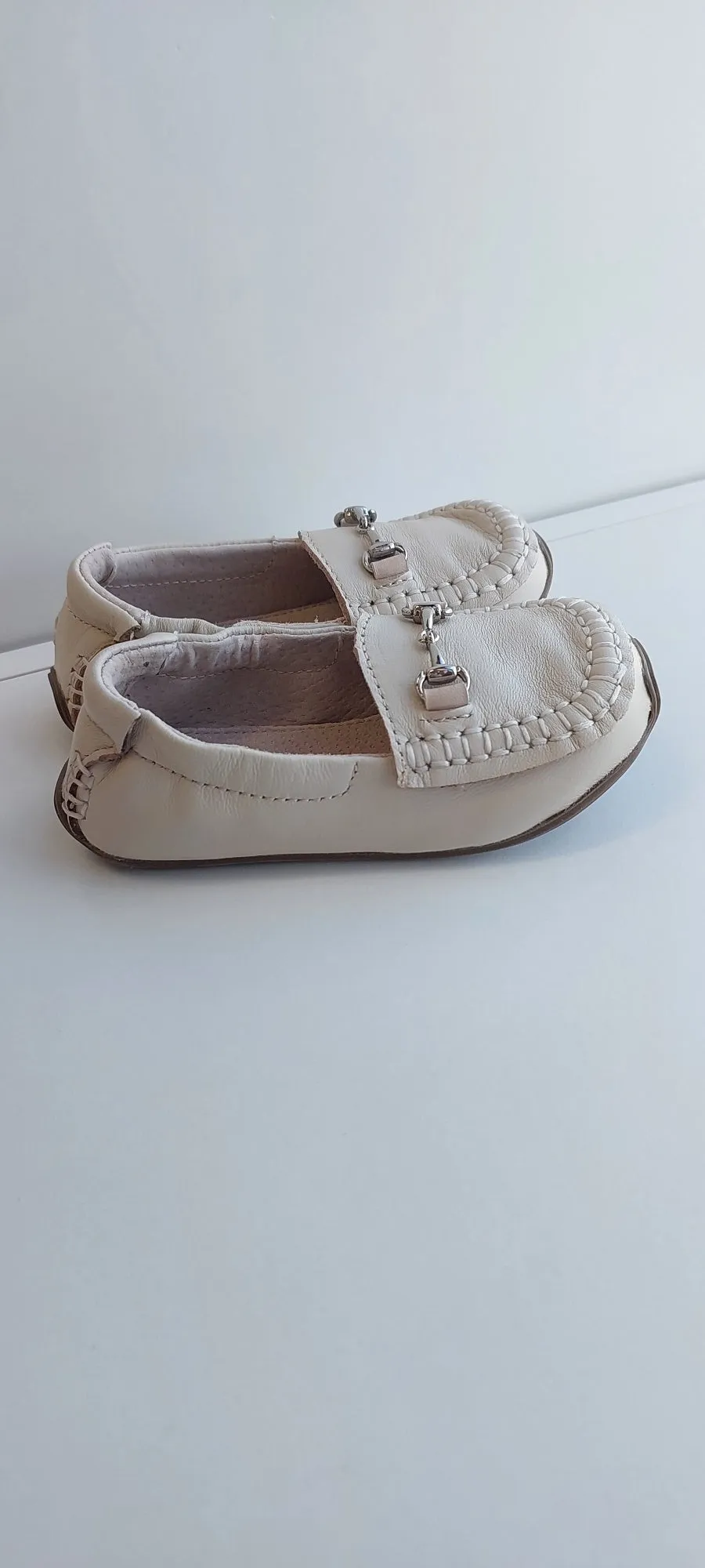 Cream Loafer Pre Walker shoes
