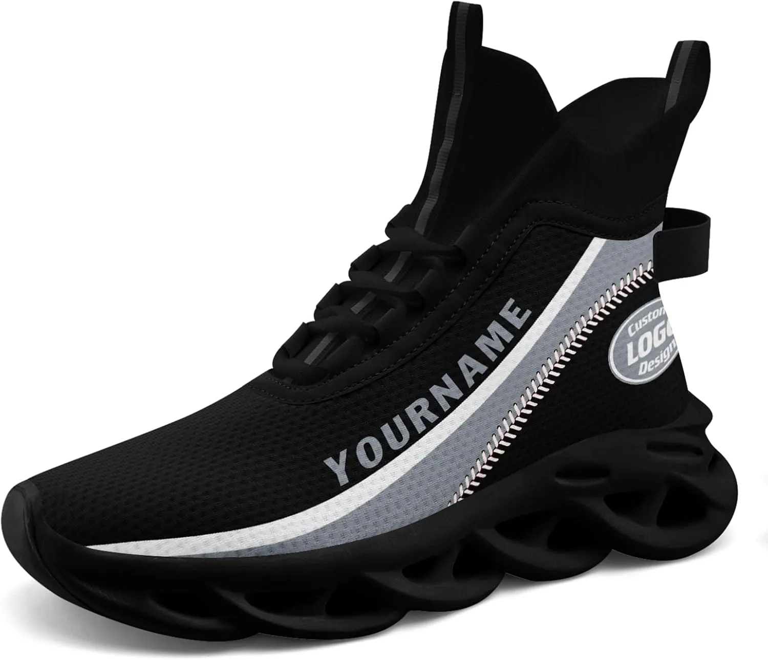 Custom Men Athletic Walking Running Tennis Shoes Fashion Women Hightop Breathable Lightweight Sneaker Unisex Baseball Shoes