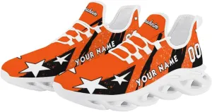 Custom Men's Sneakers Hockey Name & Number Breathable Fan Gift for Men Women Athletic Gym Slip-on Shoes Personalized White Black