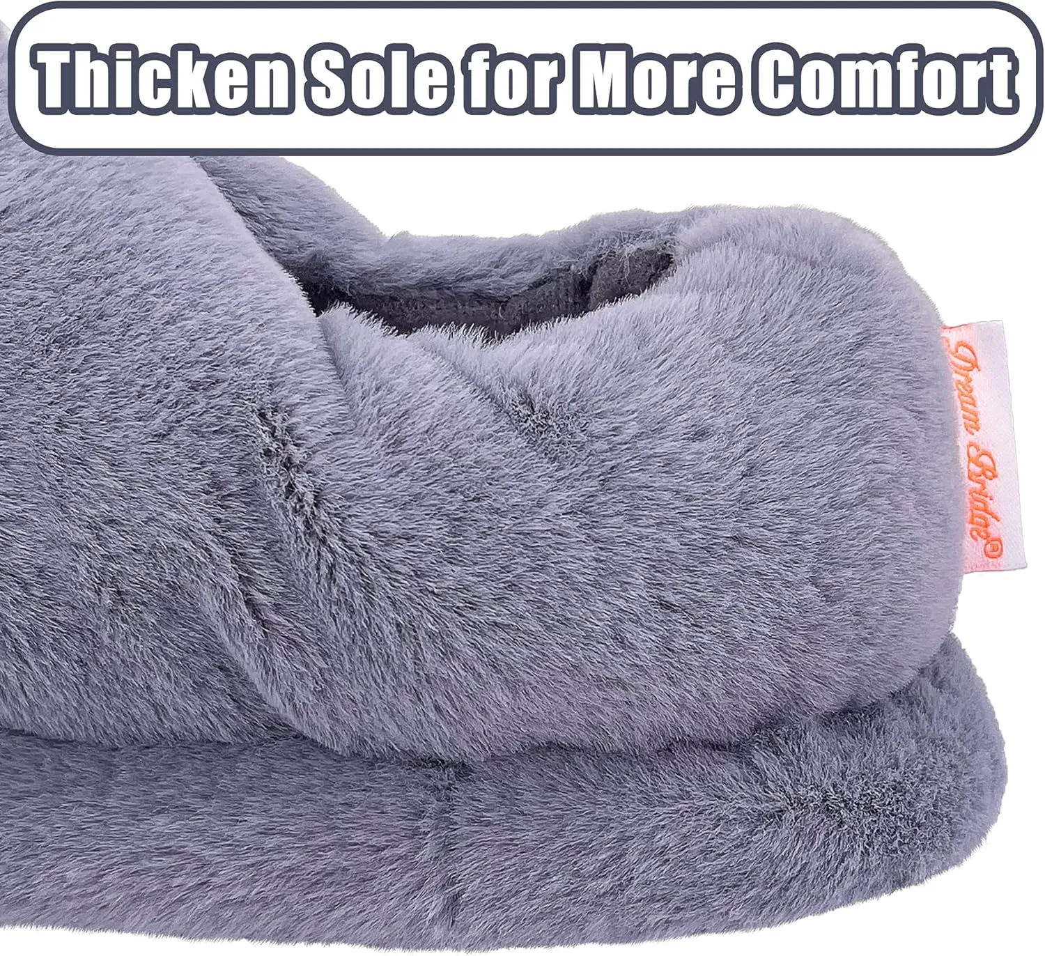 Dream Bridge Toddler Kids Plush Slippers Boys Girls Warm Animal Soft Cozy Cute Cartoon Non-Slip Shoes Winter House Shoes Fuzzy Indoor Bedroom Shoes
