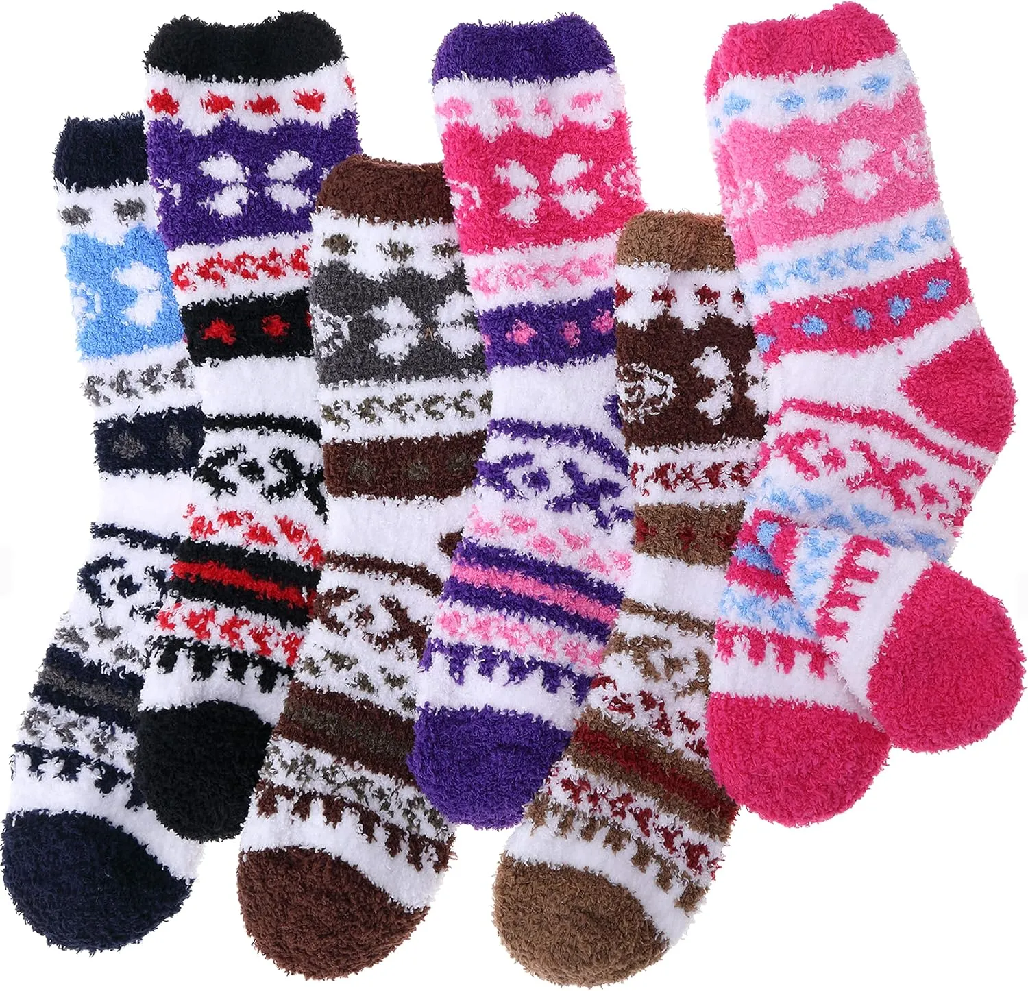 EBMORE Womens Fuzzy Socks Fleece Fluffy Cabin Plush Warm Sleep Soft Cozy Winter Adult Socks
