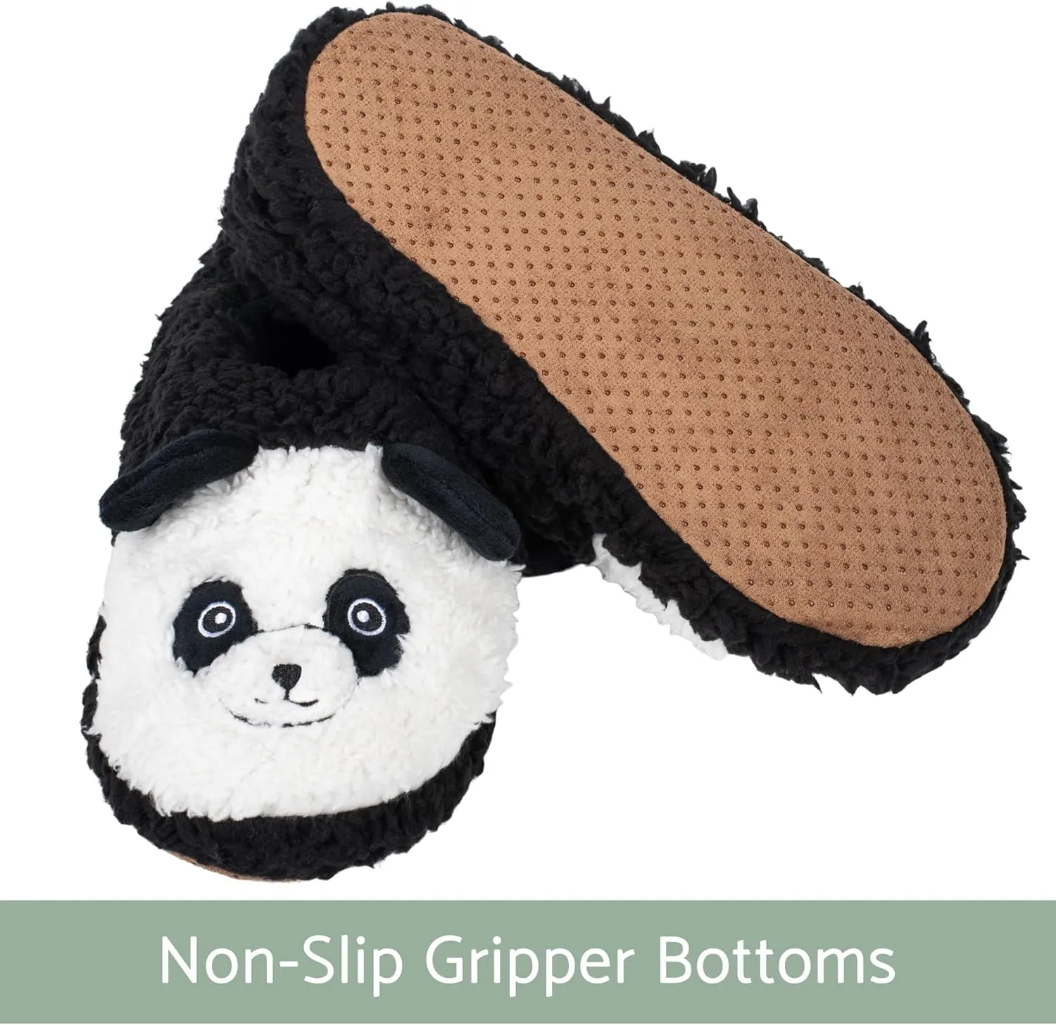 Elanze Designs Womens Animal Cozy Indoor Plush Lined Non Slip Fuzzy Soft Slipper