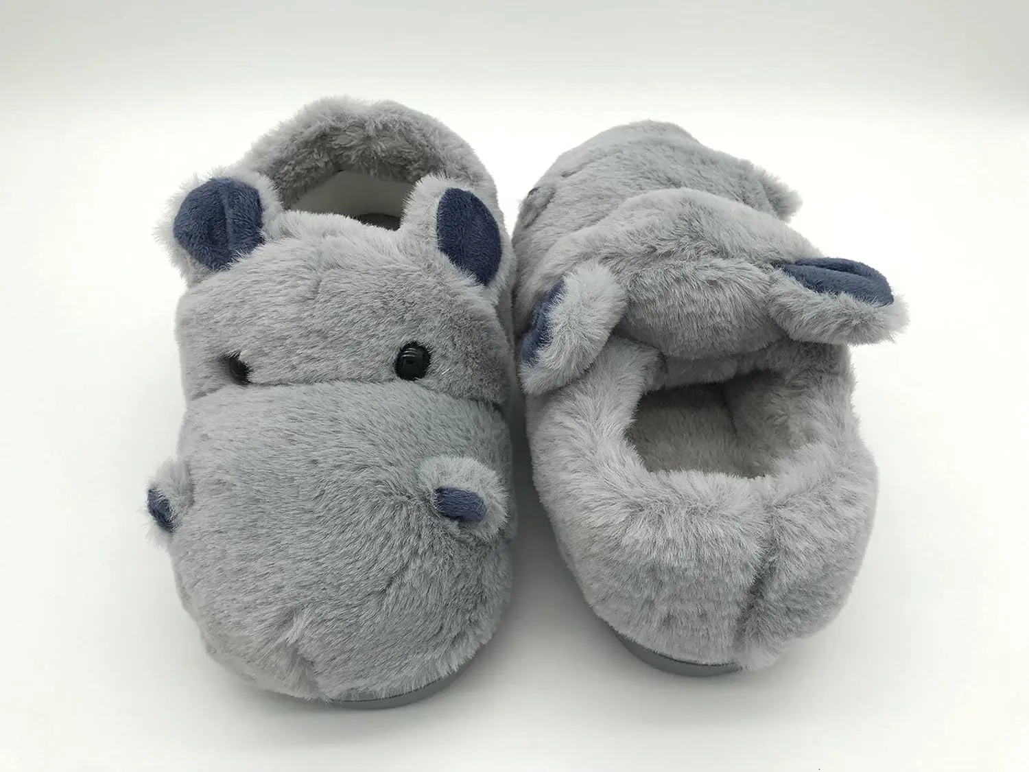 Furry Hippo Kids Slippers - Toddlers House Slippers For Kids Boys & Girls