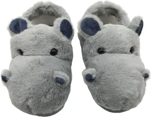 Furry Hippo Kids Slippers - Toddlers House Slippers For Kids Boys & Girls