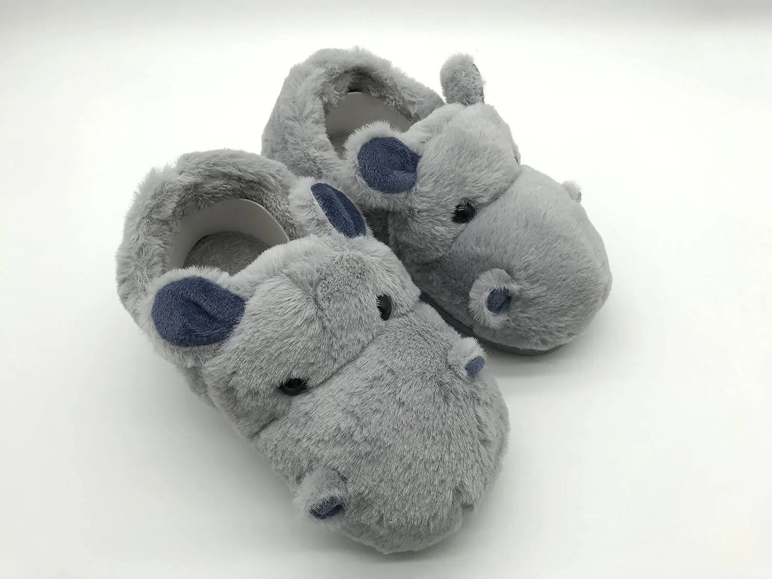 Furry Hippo Kids Slippers - Toddlers House Slippers For Kids Boys & Girls