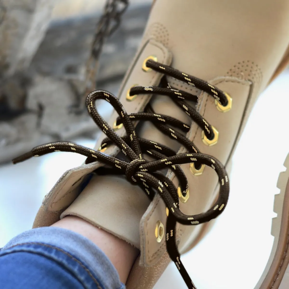 Honey Badger Boot Laces, USA Made Indestructible Shoelaces, Round Heavy Duty Bootlaces for Work & Hiking