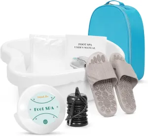Ionic Foot Bath Detox Machine Ion Foot Detox Spa for Home Portable Detox Foot Spa System Ionic Feet for Chi Cleanser Home Use, Beauty Salon SPA Club with Liners, Slipper,Portable Handbag
