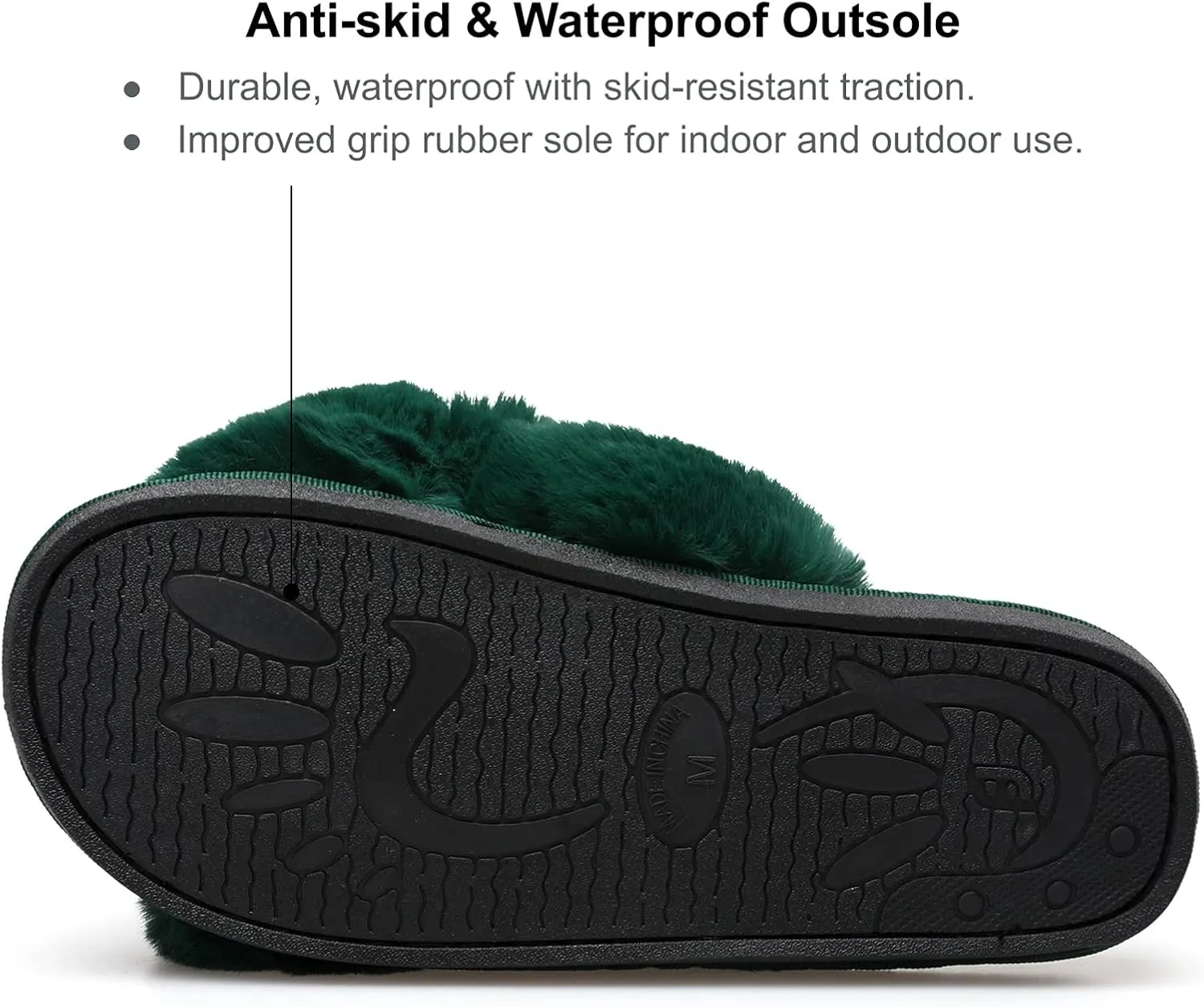 JIASUQI Women's Open Toe Slippers Fuzzy Fluffy House Slippers for Women Cozy Criss Cross Furry Slides Slippers