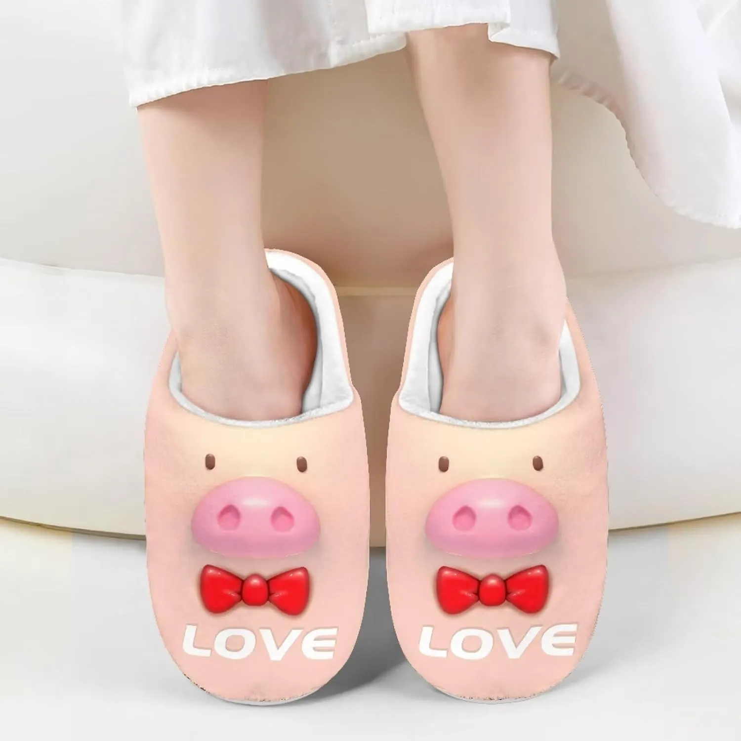 Kids Animal Cotton Slippers Slip-On Cozy Plush Slippers Cozy Anti-Skid Breathable Outdoor Home Slipper for Kids