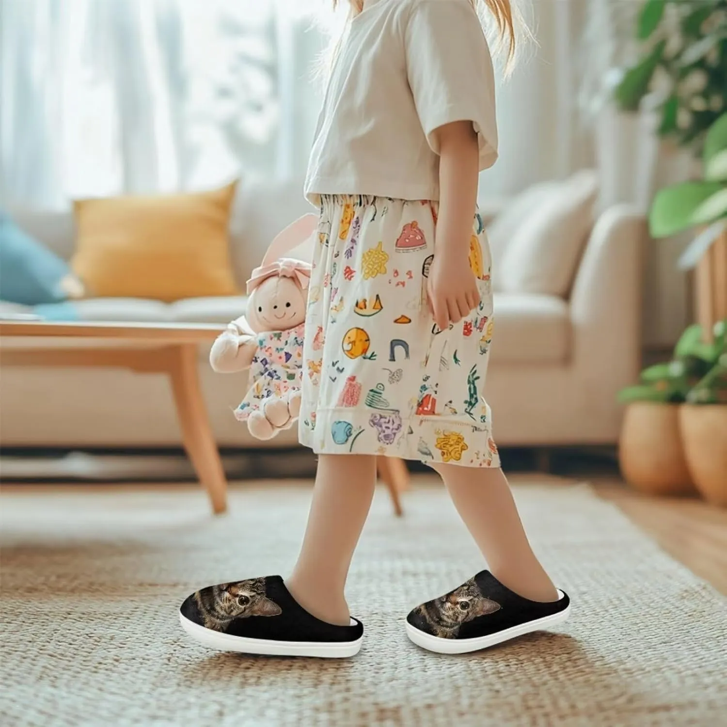 Kids Slippers Non Slip Home Slippers for Girls Boys House Slippers Cozy Fuzzy Slippers for Indoor Outdoor