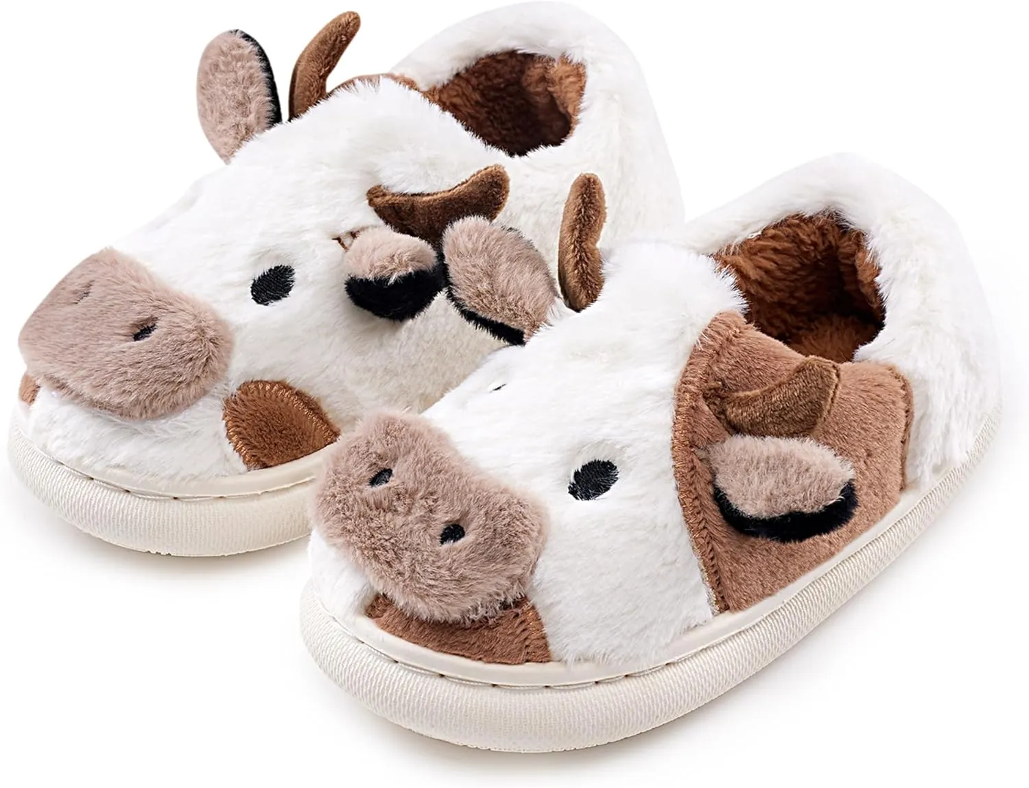Kids Toddler Slippers - Fuzzy, Lightweight EVA Sole Outdoor Shoes