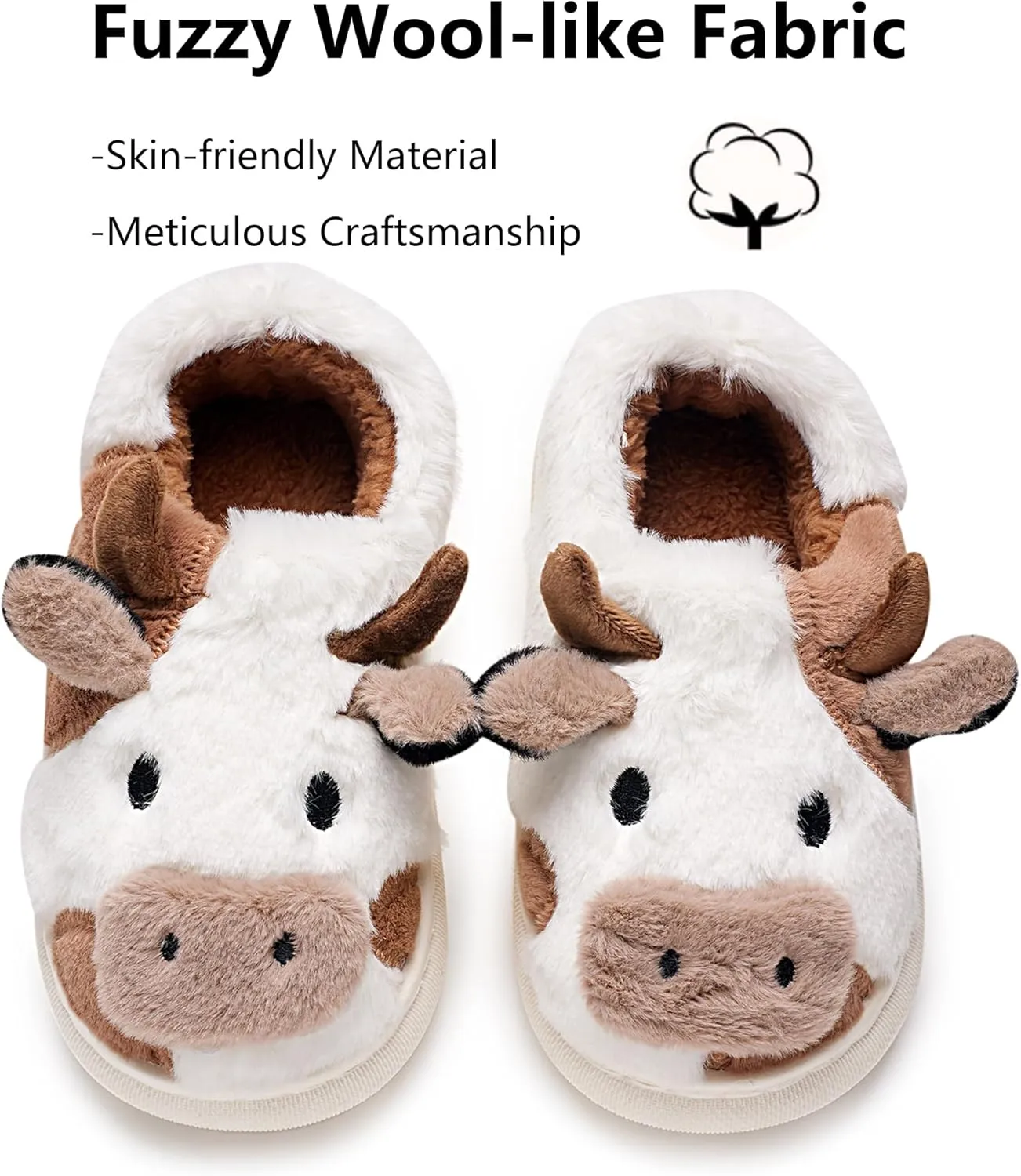 Kids Toddler Slippers - Fuzzy, Lightweight EVA Sole Outdoor Shoes