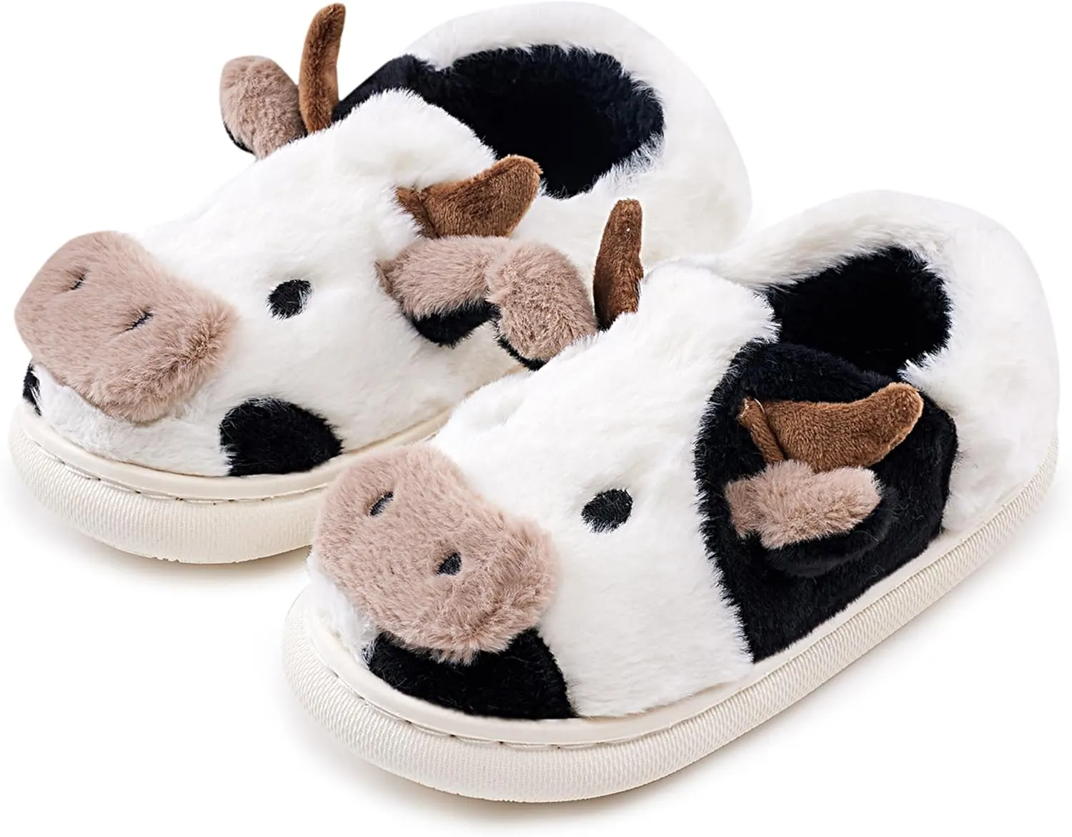 Kids Toddler Slippers - Fuzzy, Lightweight EVA Sole Outdoor Shoes