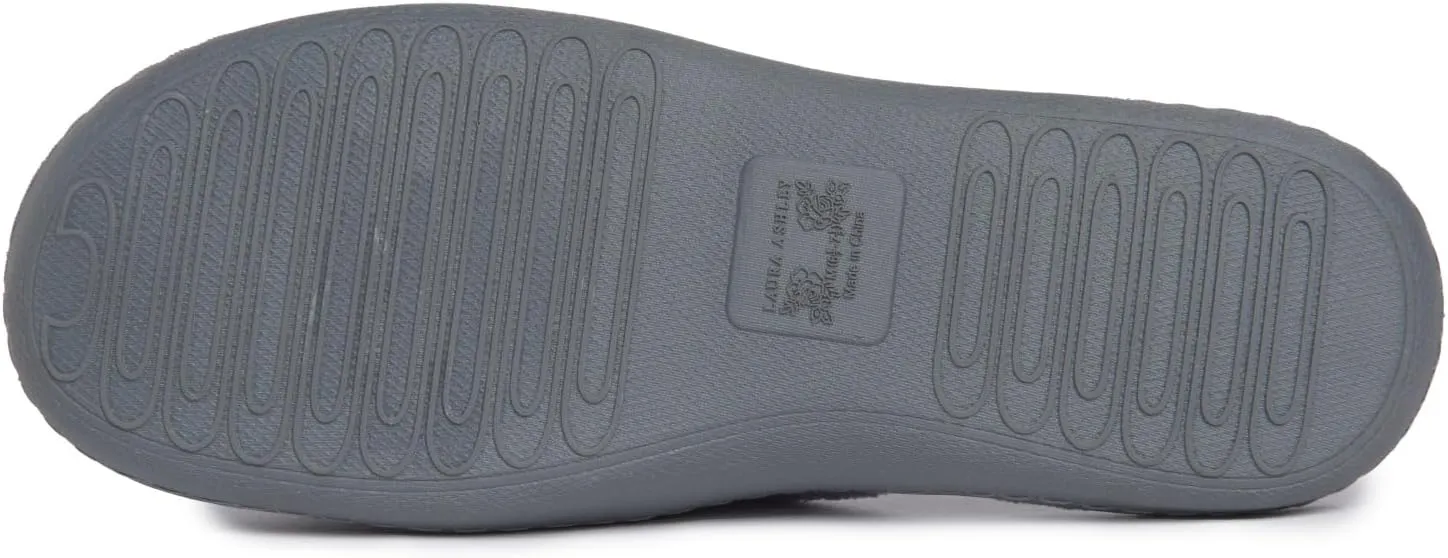 Laura Ashley Ladies Spa Rugged Slippers With Memory Foam Insole