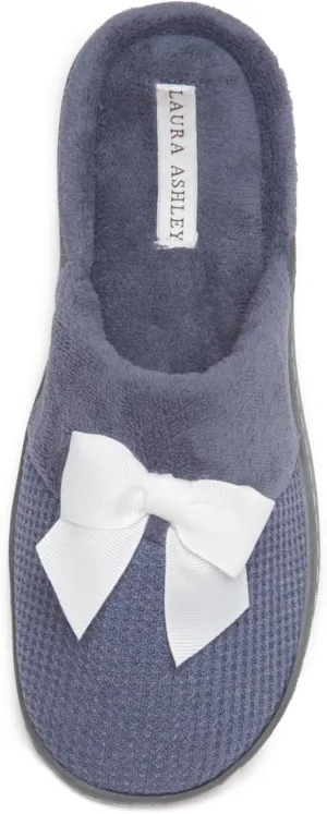 Laura Ashley Ladies Spa Rugged Slippers With Memory Foam Insole