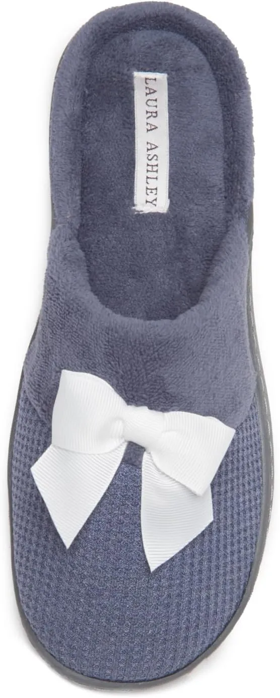 Laura Ashley Ladies Spa Rugged Slippers With Memory Foam Insole
