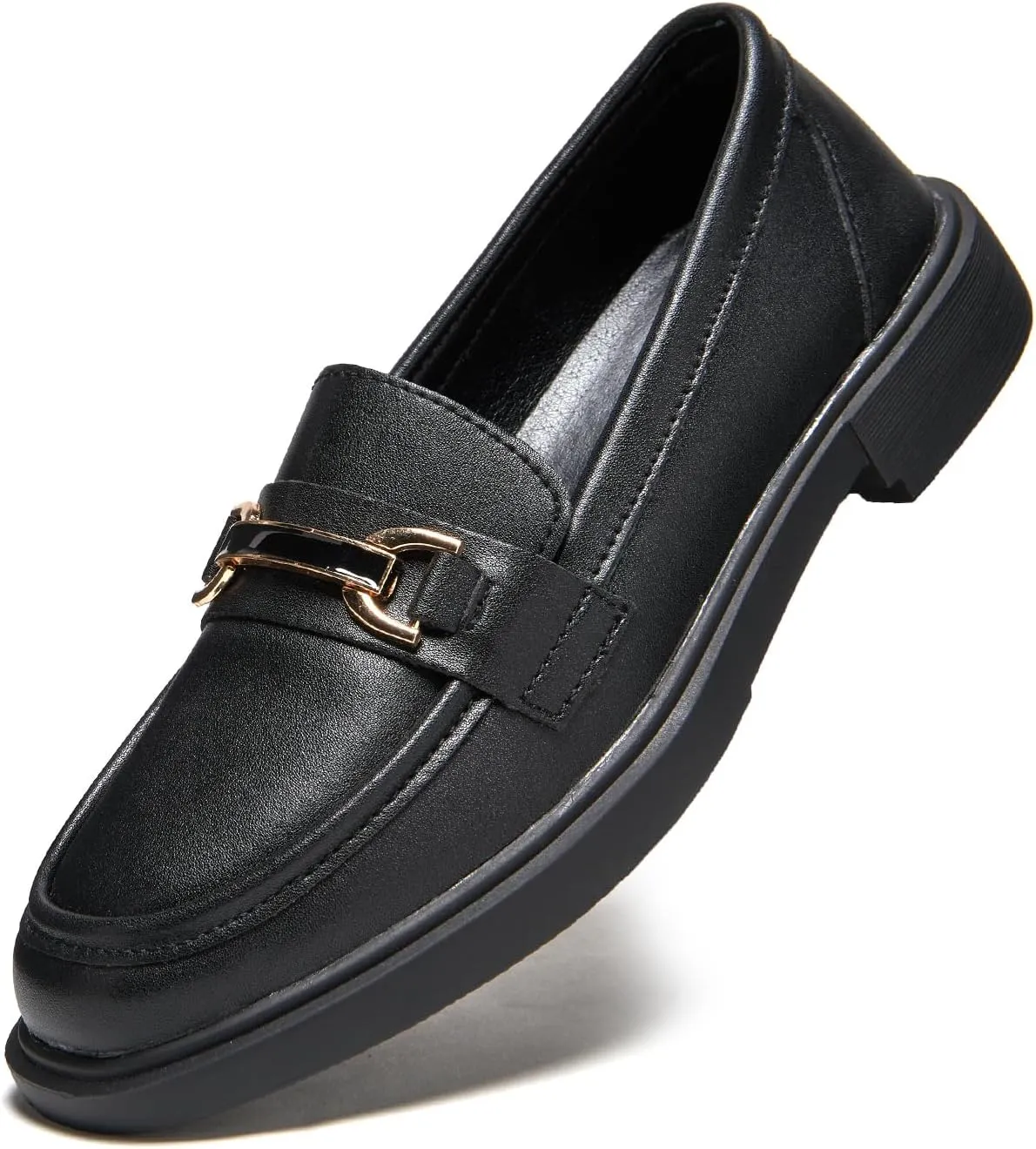 Loafers for Women Dressy Shoes Leather Penny Comfort for Work Platform Chunky