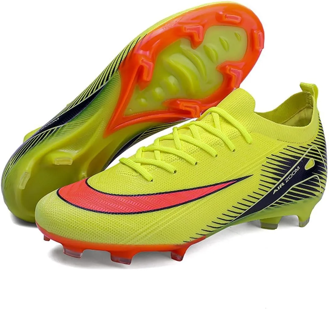 Men's and Women's Football Boots Football Shoes, Splint Spikes Sneakers Comfortable Adult Sports Outdoor/Indoor/Match/Training TF Football Shoes