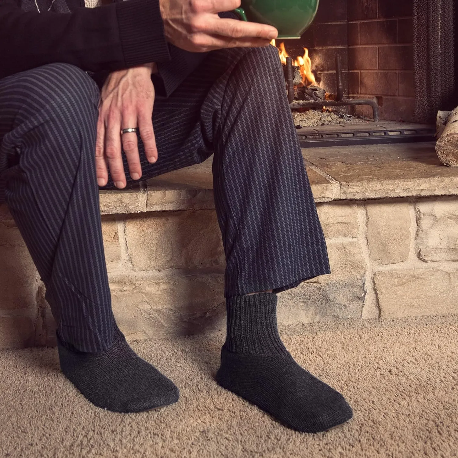 MUK LUKS Men's Morty Ragg Wool Slipper