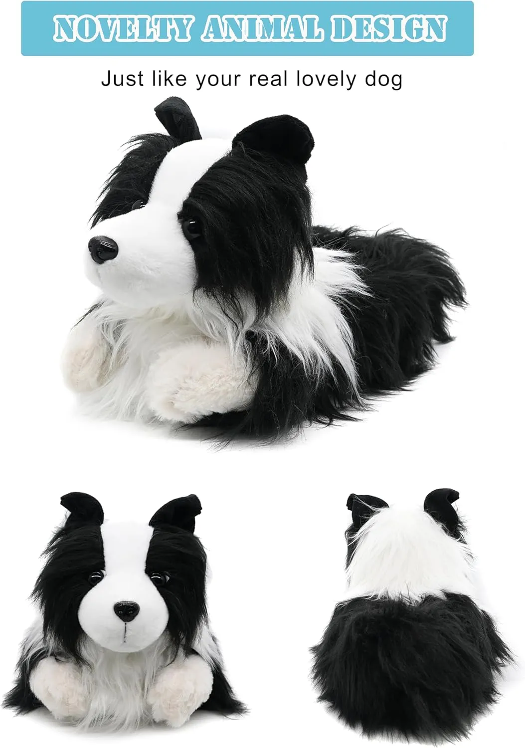 Onmygogo Fuzzy Winter Animal Dog House Slippers for Men and Women