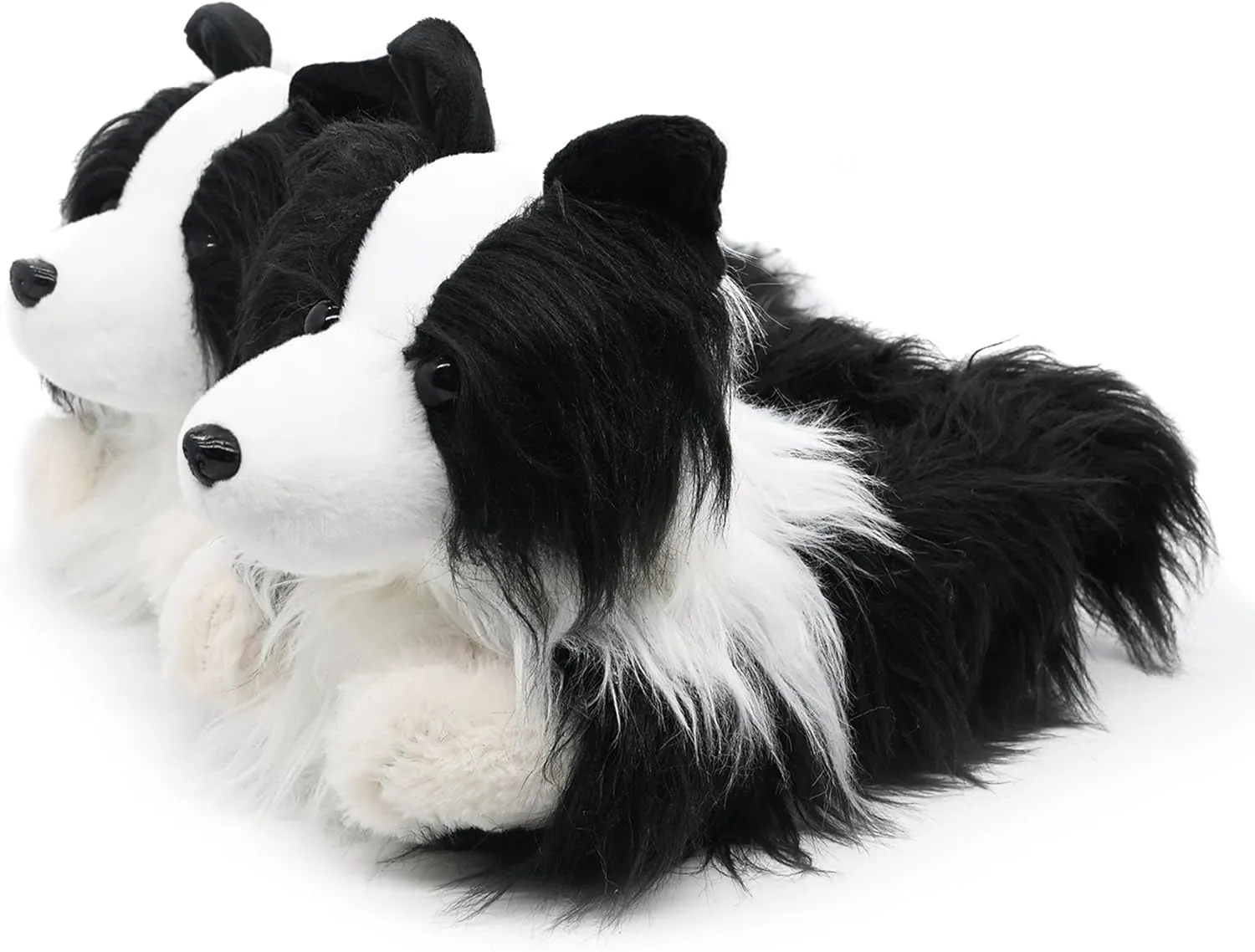 Onmygogo Fuzzy Winter Animal Dog House Slippers for Men and Women