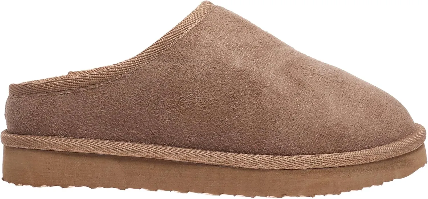 OUTWOODS Kids Girls Clog Slippers, Kids Closed Toe Fur Lined Slip On Clog Slippers