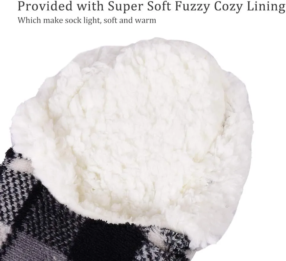 Panda Bros Mens Slipper Socks Low Cut Super Soft Warm Home Sock with Non-Slip Indoor Slipper Shoes Socks