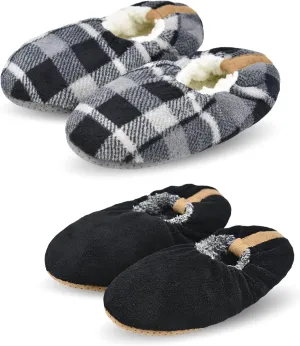 Panda Bros Mens Slipper Socks Low Cut Super Soft Warm Home Sock with Non-Slip Indoor Slipper Shoes Socks