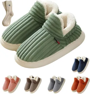 Pluffi Slipper Booties Women, Man Warm Fluffy House Slippers, Thick Sole Anti-Skid Cozy & Stylish Cloud Slides