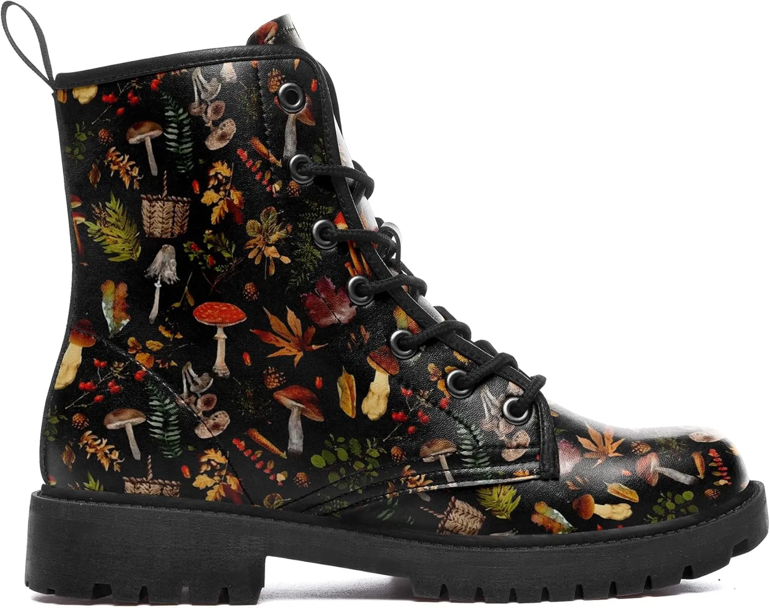 Punk Combat Boots, Stylish Motorcycle Booties for Men & Women, Waterproof Work Boot with Artistic Design