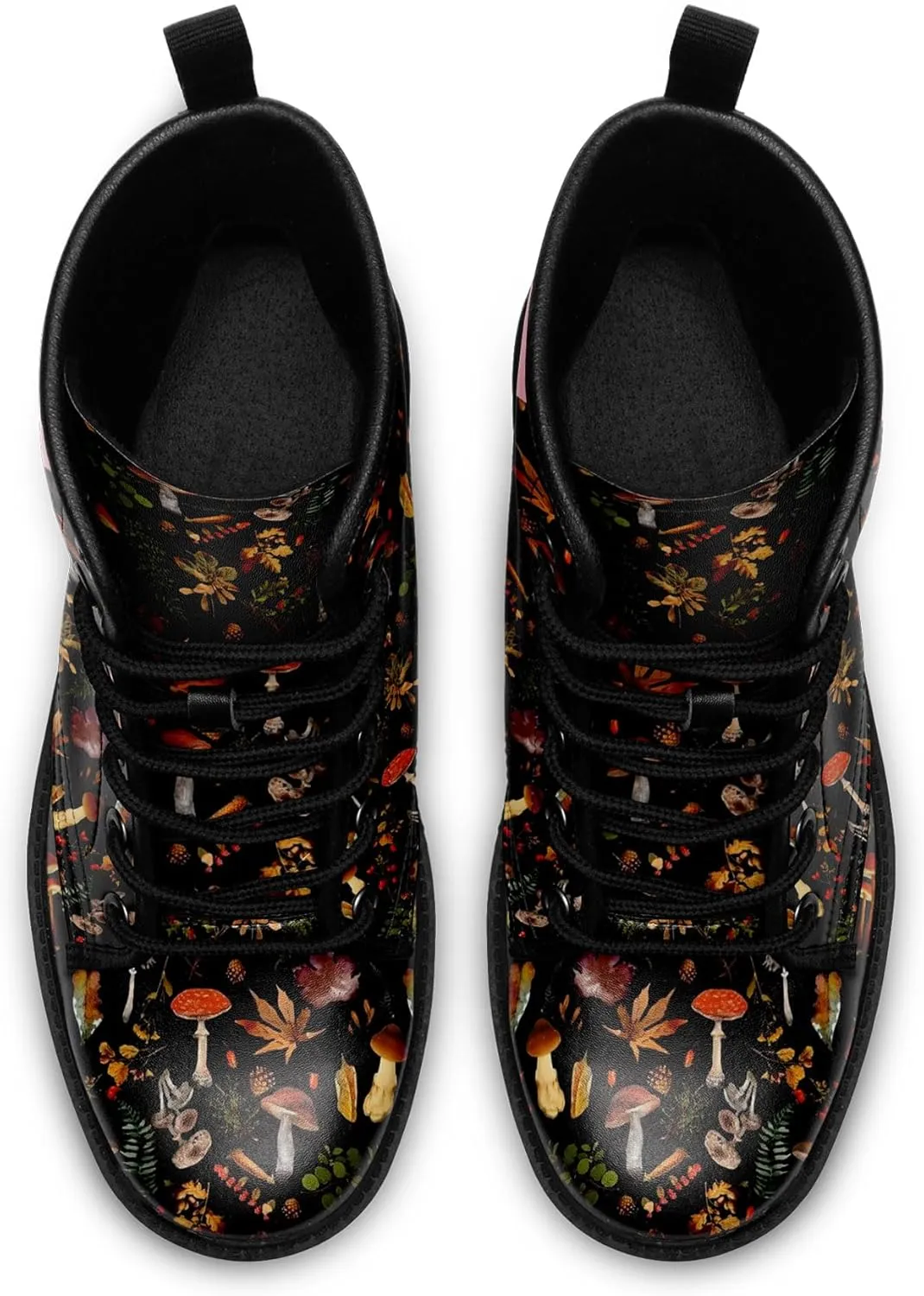 Punk Combat Boots, Stylish Motorcycle Booties for Men & Women, Waterproof Work Boot with Artistic Design