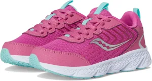 Saucony Wind 3.0 (Little Big Kid) Sneaker, Pink, 2 US Unisex