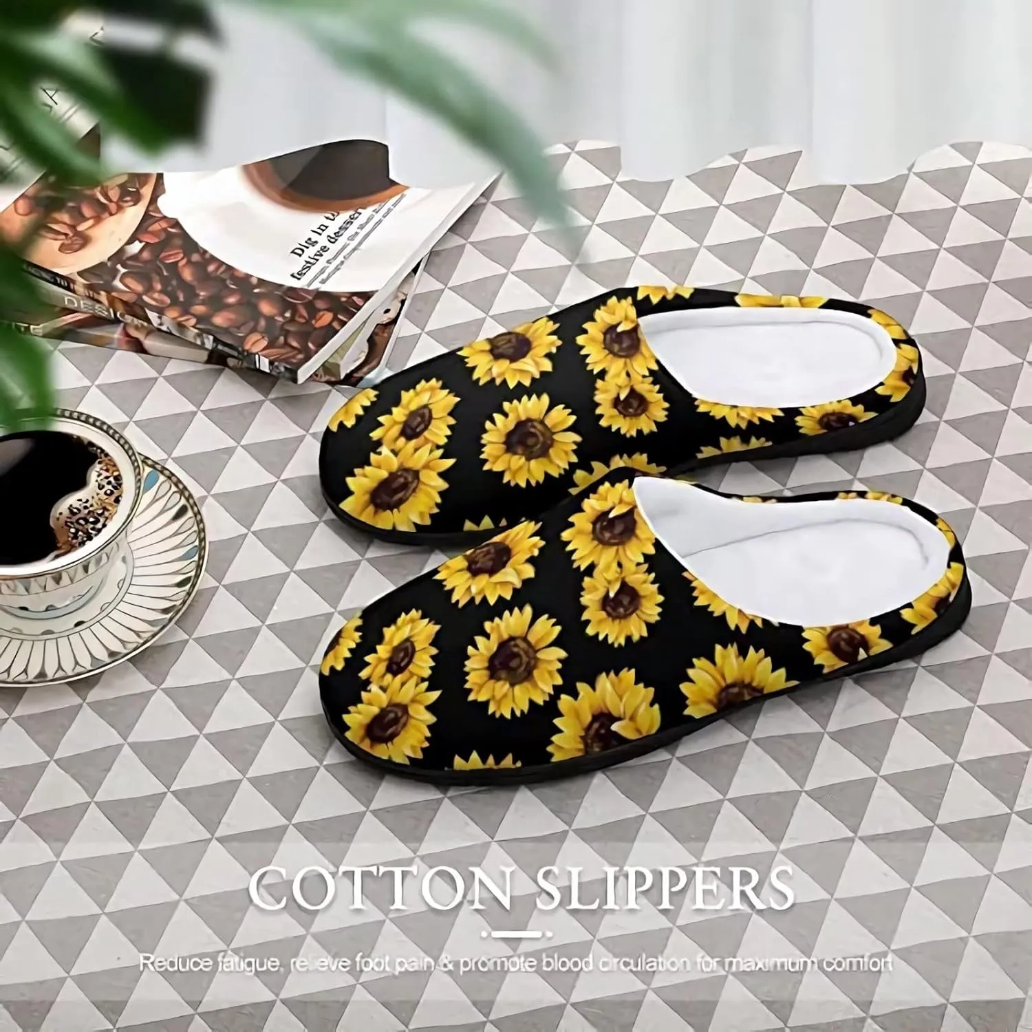 Showudesigns Slippers for Women Men Size 4-12 Winter House Slipper