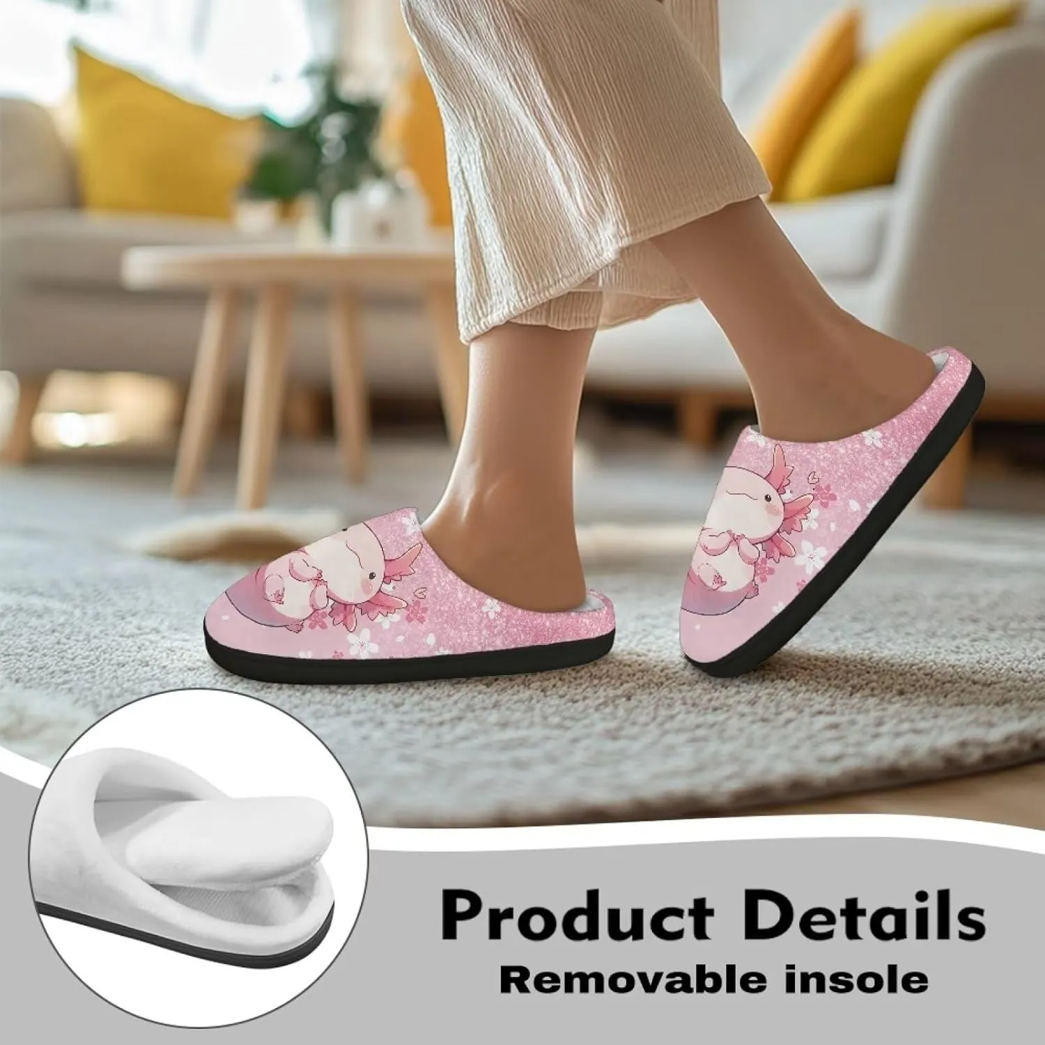 Showudesigns Slippers for Women Men Size 4-12 Winter House Slipper