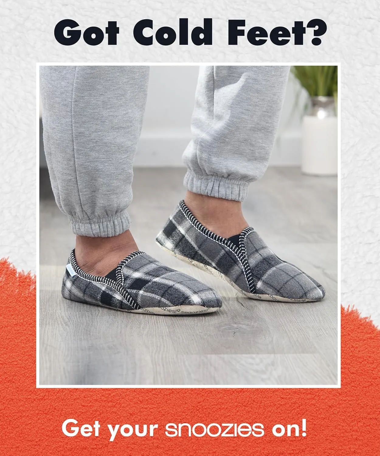 Snoozies Alpine Plaid House Slippers for Men, Non-Skid Soft Sole Slippers for Men with Warm Sherpa Fleece Lining