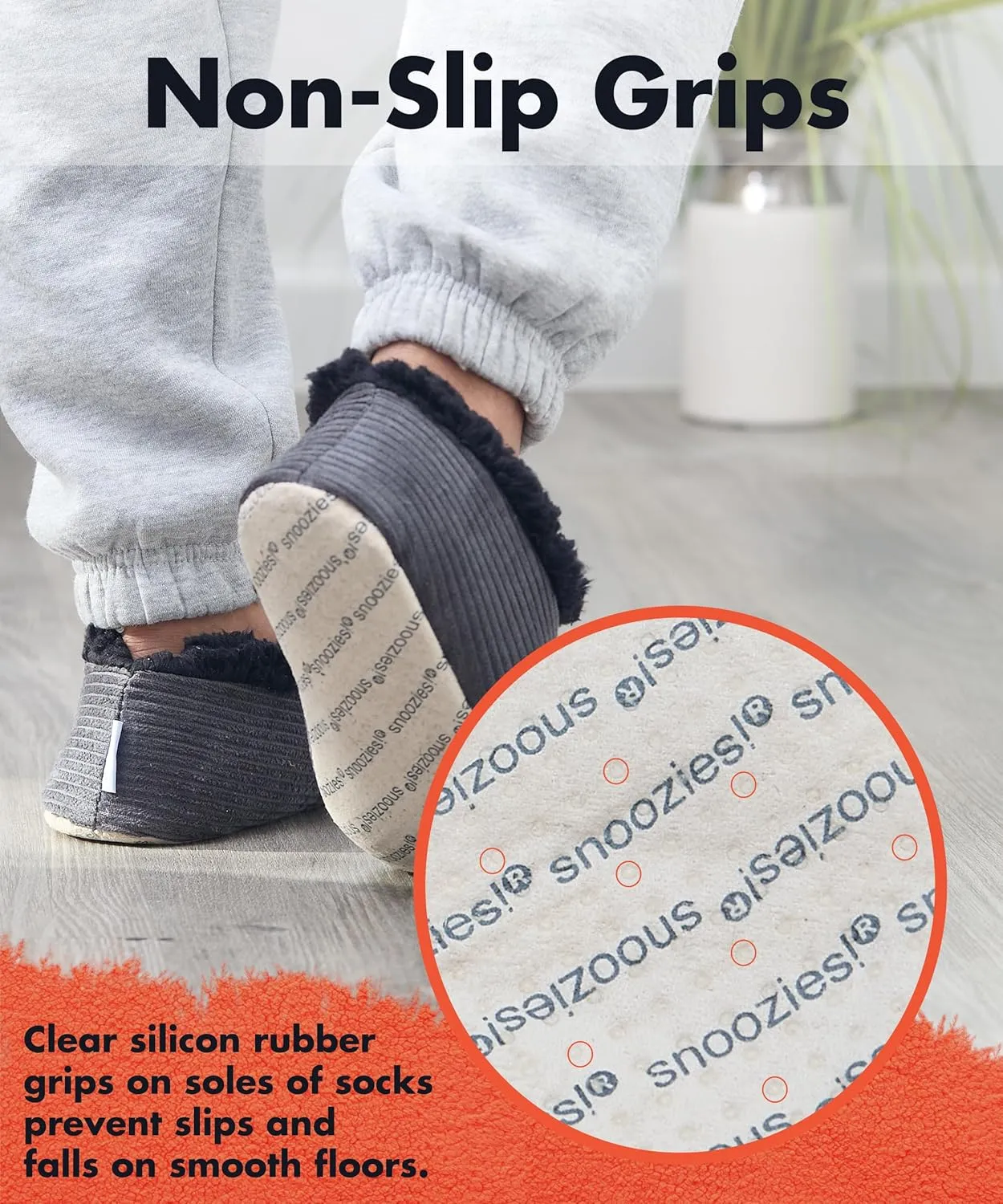Snoozies Mens Slippers Indoor Plaid, Cord, or Camo, Sherpa Fleece-Lined Slippers Socks Non-Skid, Mens House Shoes, Male Gifts