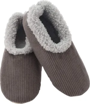 Snoozies Mens Slippers Indoor Plaid, Cord, or Camo, Sherpa Fleece-Lined Slippers Socks Non-Skid, Mens House Shoes, Male Gifts