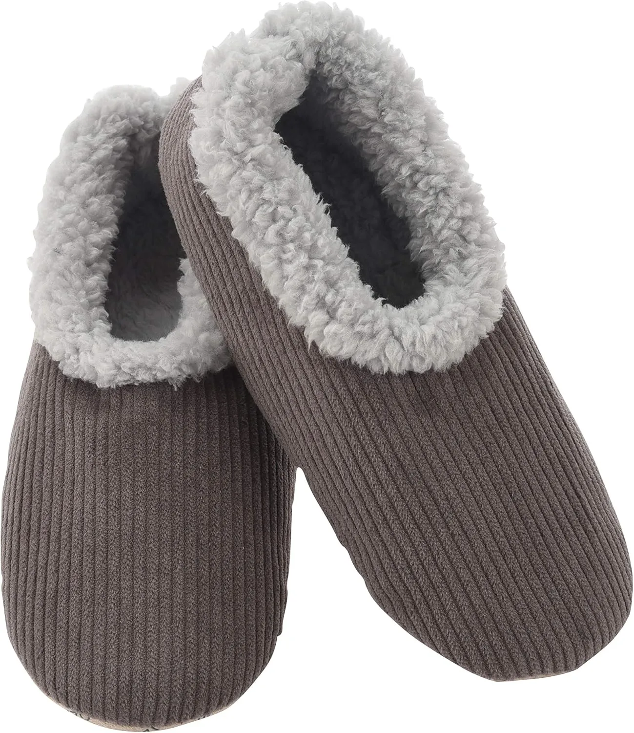 Snoozies Mens Slippers Indoor Plaid, Cord, or Camo, Sherpa Fleece-Lined Slippers Socks Non-Skid, Mens House Shoes, Male Gifts