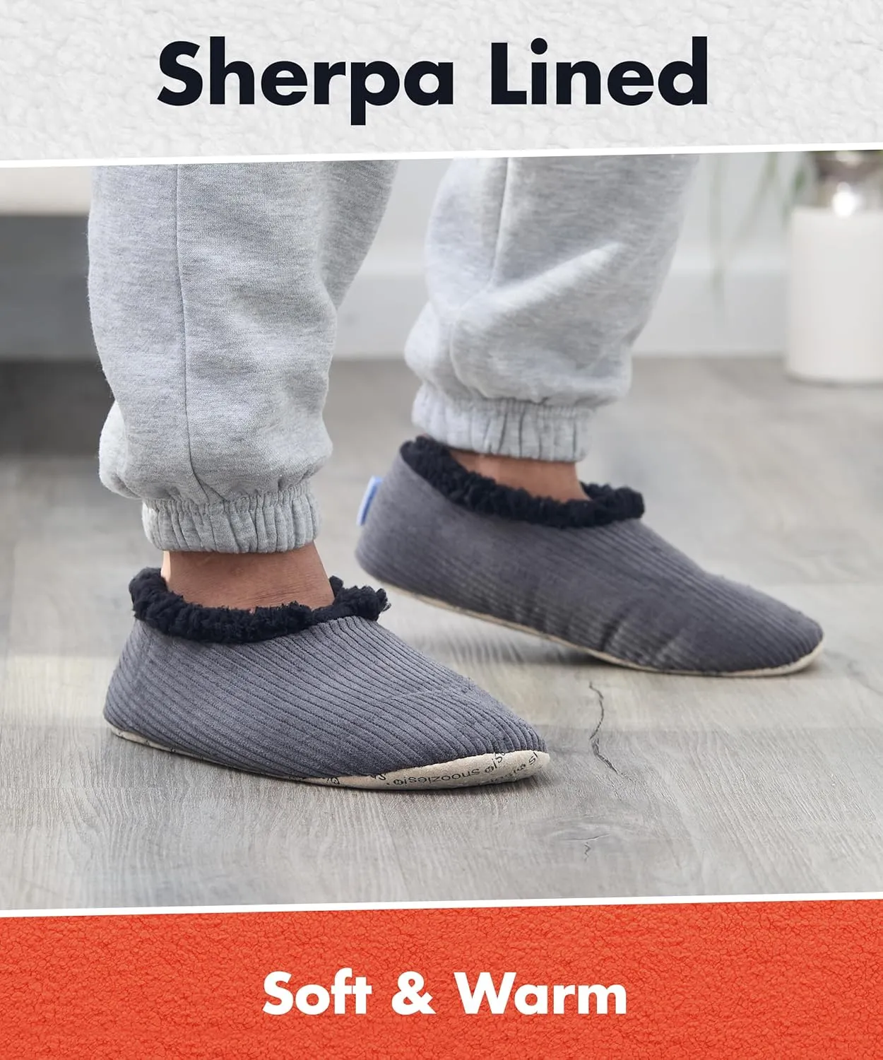 Snoozies Mens Slippers Indoor Plaid, Cord, or Camo, Sherpa Fleece-Lined Slippers Socks Non-Skid, Mens House Shoes, Male Gifts