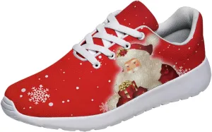 Sonzj-II Christmas Shoes Women Running Shoes Men Lightweight Walking Sneakers Mesh Athletic Sport Shoes
